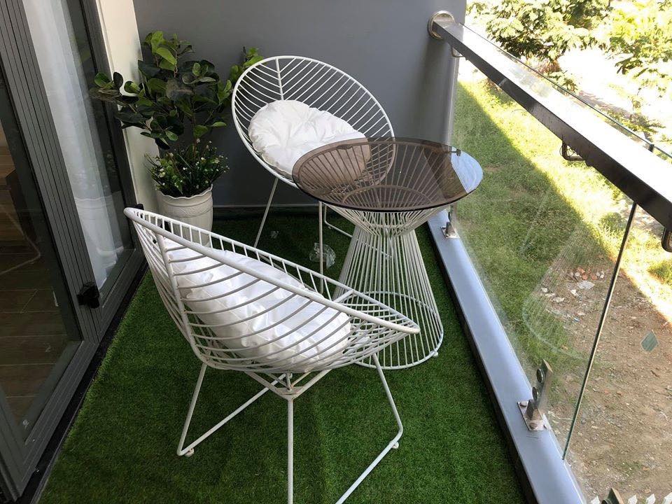 bàn ghế cafe sắt uốn