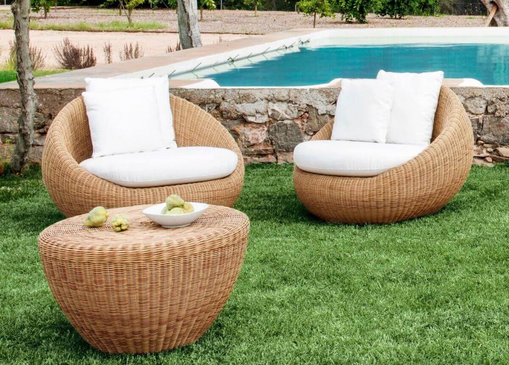 mẫu ghế nhựa giả mây đẹp