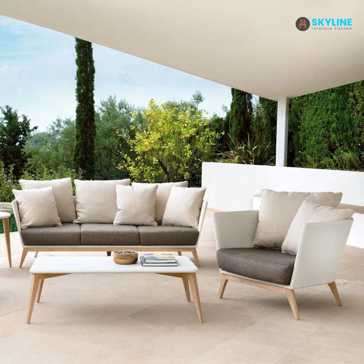 bàn ghế giả mây được ưa chuộng