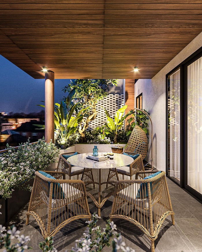 Bàn ghế ban công chung cư