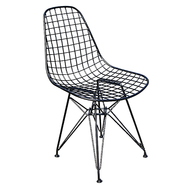 ghế cafe tựa lưới khung sắt