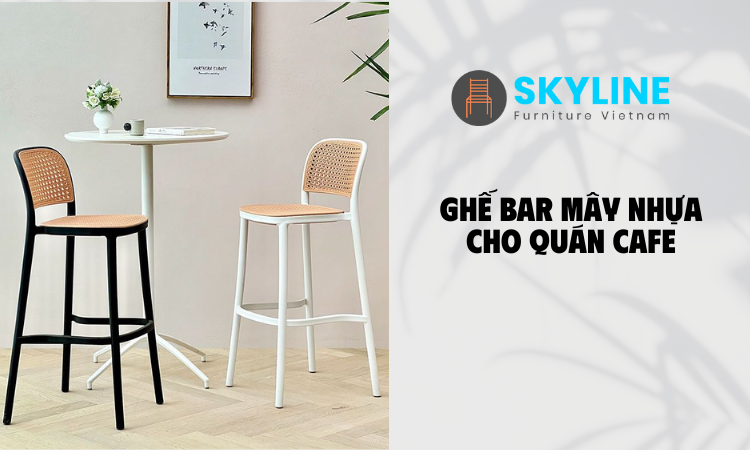 ghế bar nhựa giả mây
