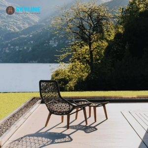 bộ ghế bành thư giãn ngoài trời có gác chân